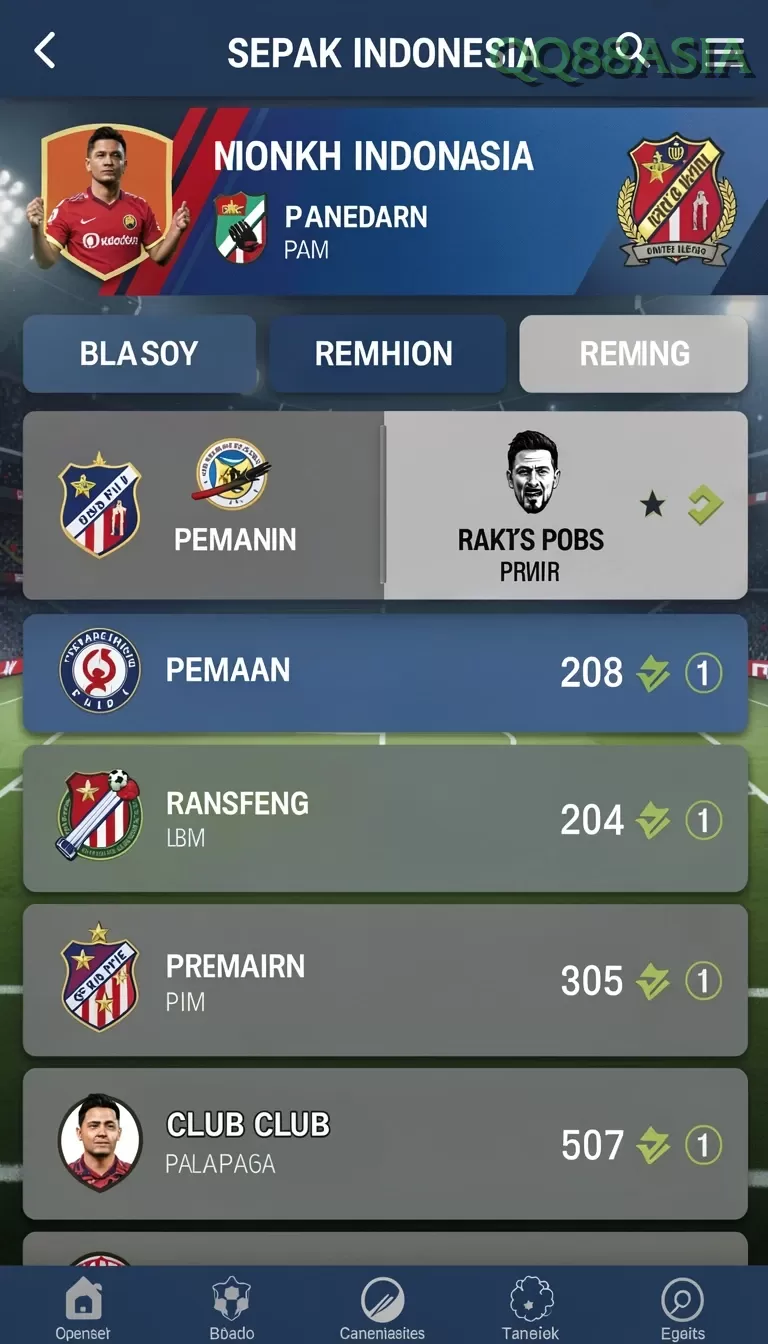 Cuplikan layar ESSE4D — menu navigasi