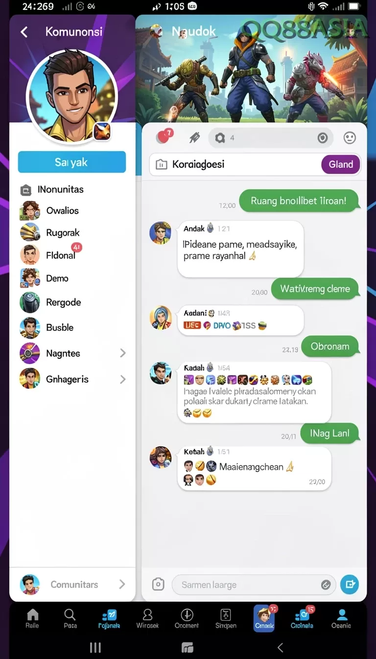 Cuplikan layar ME355 — menu navigasi